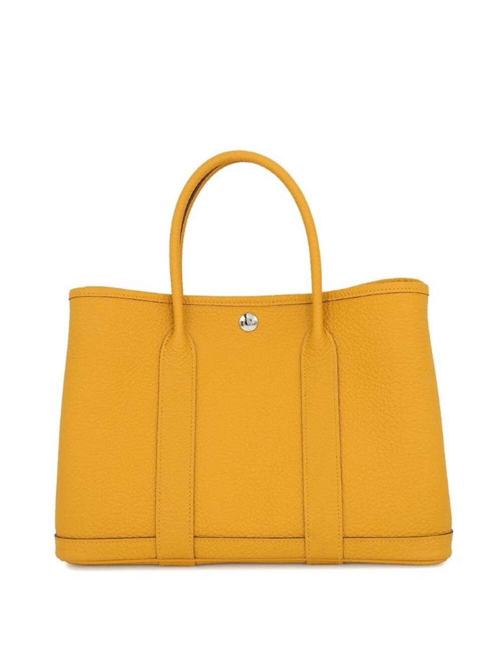 Hermes Tote Garden Party TPM Jaune Ambre Silver Country